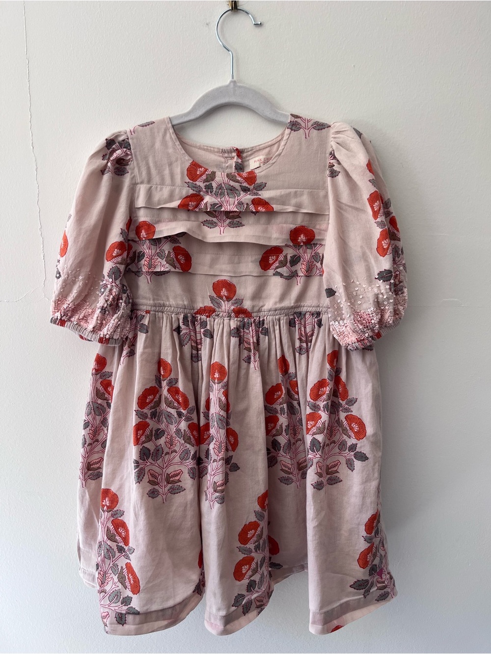 Pink Chicken | Floral Evelyn Dress with Sequins | Size 6Y